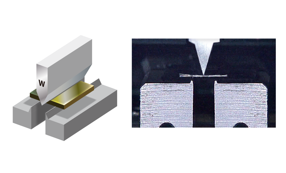 Die strength measurement using three-point bending